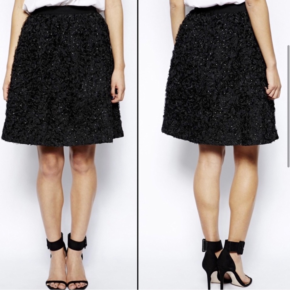 NWT FRENCH CONNECTION ROCHELLE RIBBON FLARED SKIRT
